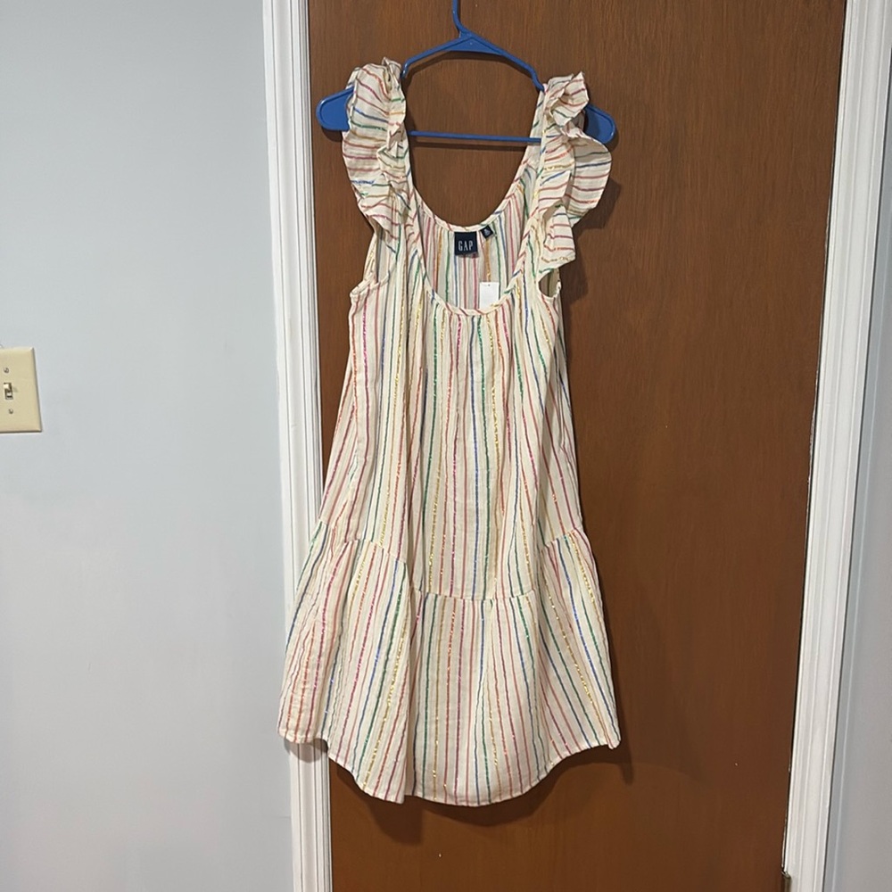 Cotton Metallic multi color stripe